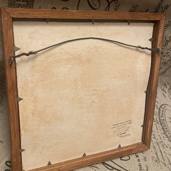 Handmade, paper, fiber art. Natural floral theme. Gorgeous texture and colors. - Picture 4 of 7